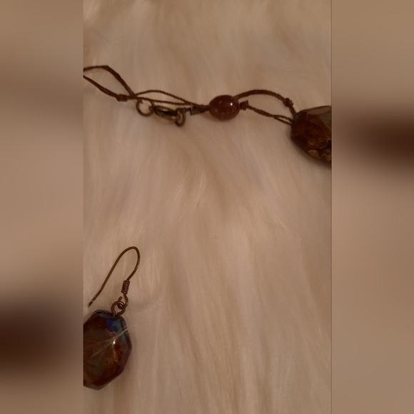 Boho bead xtra long necklace and matching earrings GUC - Picture 13 of 13